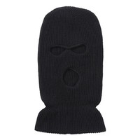 Masque de ski intégral à 3 trous brodé sur mesure en gros avec logo personnalisé - Halloween et Noël en tricot acrylique