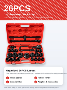 Kit Professionale per Rimozione Giunti Sferici e Giunti Cardanici - Attrezzi in Acciaio Forgiato per Sospensioni Auto con Valigetta Rigida, 1 Set 6 Chiavi - Product Image 6