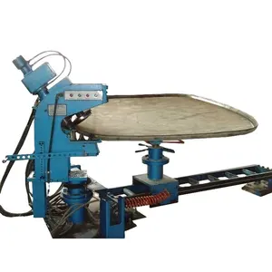 Dished end flanging machine for tank