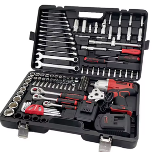 159pcs Perangkat Perkakas Reparasi Mobil Set Soket 1/4-Inci Perkakas Reparasi Mobil Kunci Torsi Ratchet Set Perbaikan Otomatis Perkakas Mekanik - Product Image 1