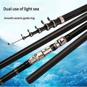 Canne à pêche en verre télescopique solide et durable de 2.7m à 4.5m, canne à pêche souple pour gros poissons, mer, rivière d'eau douce - Product Image 2