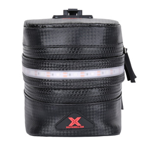 Yueli Prowell <b>Bicycle</b> Rear Bag Cylindrical With <b>Light</b> Water Resistant Riding Seat Storage Bag - Product Image 1