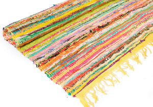 Alfombra de estilo bohemio para decoración de jardín, tapete de Estilo Vintage indio, tejido multicolor, Dari 100% de algodón, cuadrado, hecho a mano, para sala de estar - Product Image 2