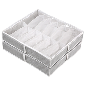 Naduo Under 침대 신발 수납 정리함 남성용 및 여성용 신발에 적합 홈 투명 접이식 신발 보관 강화 핸들 - Product Image 1