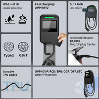 Estación de Carga para Vehículos Eléctricos ChargerIn de 22KW, 11KW y 7KW, Nivel 2, Cargador Inteligente de Pared con Control por Aplicación RFID y WIFI para Uso Comercial