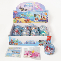 Capsule pack 12 sortes d'animal marin modèle éducatif mini bloc de construction bricolage micro brique jouets 12 en 1