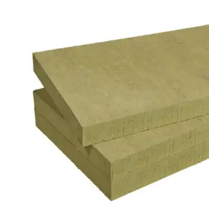 Heat resistant 80kg density mineral rock wool 50mm thickness rock wool insulation board