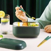 Elektrische Lunchbox Tragbarer Lebensmittelbehälter Edelstahl Elektrische Heizbox
