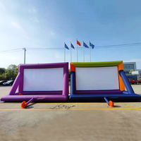 Açık parti köy sinema 30-500 kişi 450cm x 350cm dev şişme film ekranı projeksiyon