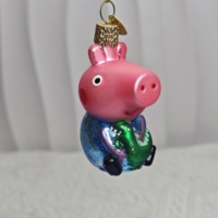 Décorations de Noël Peppa Pig de haute qualité avec fruits soufflés, idéales pour les décorations artisanales sur les sapins de Noël