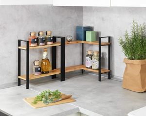 <span class=keywords><strong>Étagère</strong></span> d'angle de cuisine en bambou [peu encombrant] <span class=keywords><strong>Étagère</strong></span> de cuisine sur pied Organisateur de cuisine avec <span class=keywords><strong>2</strong></span> <span class=keywords><strong>niveaux</strong></span> - Product Image 5