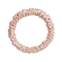 Chouchou en soie de mûrier pur 19 Momme 100% de luxe personnalisé mode couleur unie cheveux cravates pour femmes tissu élastique bandes de cheveux minces