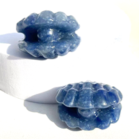 Jingfa Crystal Vente en gros de pierres naturelles de guérison, artisanat en pierres précieuses, petite coquille sculptée en quartz rose transparent de 3,5 cm