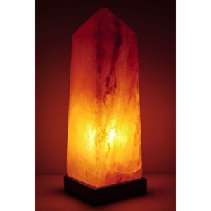 Lampe de sel de l'Himalaya sculptée à la main, écologique, en forme de tour, style Feng Shui et amour, pour la décoration de la maison, fabriquée au Pakistan - Product Image 1