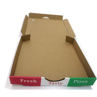 Caja de Embalaje de Pizza de Cartón Corrugado Kraft Personalizada, Desechable, para Comida Rápida para Llevar, con Impresión de Logotipo Personalizado, Barata al por Mayor de Fábrica