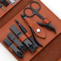 Kit de manucure et podologie MS-502 avec extracteur de points noirs et cure-oreille – Outils de beauté de qualité supérieure 16 pièces pour soins personnels