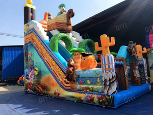 Toboggan aquatique Maison de rebond pour piscine Toboggans commerciaux gonflables pour enfants Toboggan aquatique d'extérieur et de parc - Product Image 5