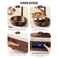 WINNERS Moderne Gastronomieausstattung Holzmaserung Edelstahl Buffet Speisenwärmer Elektrische Heizplatte Buffet-Set