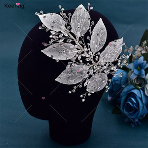 Nouvelle arrivée Organza fleur couture décoratif <span class=keywords><strong>métallique</strong></span> Appliques pour bandeau <span class=keywords><strong>de</strong></span> cheveux robe <span class=keywords><strong>de</strong></span> mariée WHD-104 - Product Image 6