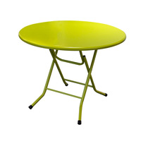 Table ronde pliable moderne en acier inoxydable à double couche pour petit appartement, location de maison, salle à manger, usage domestique, devoirs, extérieur, stand