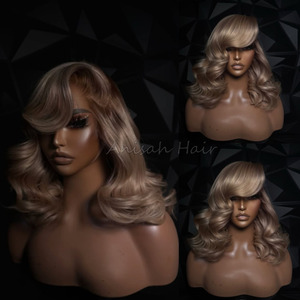 Perruques courtes bob en cheveux humains <span class=keywords><strong>blond</strong></span> cendré 613 en gros, fournisseur de perruques en dentelle HD 13x4 13x6 alignées sur la cuticule, cheveux humains - Product Image 3
