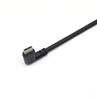 Kabel USB 3.0 A Male ke USB Type C, Kabel Pengisi Daya Sudut Kiri