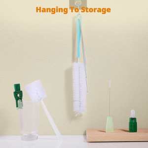 5-in-1 5 Pack Water Bottle Cleaner Brush <b>Set</b> 15'' Long Handle 3 Straw Removable Nipple Detail Brush for <b>Tea</b> <b>Pots</b> Kettles - Product Image 2