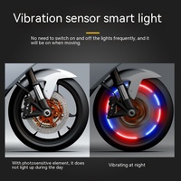 Lumière de valve pour voiture et moto avec LED à induction vibratoire couleur RGB, ajustement universel