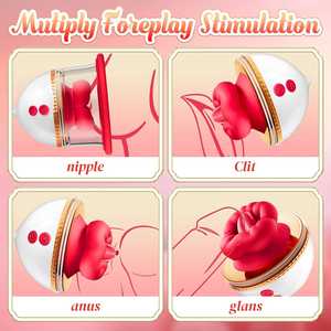 Üçü bir arada sevimli USB güç vajinal dil yalama vibratör düğme ağız Masturbator oyuncak dudak g-noktası - Product Image 3