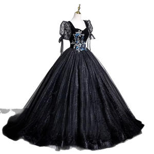 ชุดราตรีสีดำแบบสั่งทำพิเศษสำหรับงาน Quinceanera  ชุดเดรสผ้าทูลสำหรับงานพรอม งานวันเกิด งานเลี้ยงกลางคืน หรืองานพิธีการต่างๆ - Product Image 5