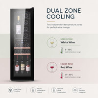 Enfriador de Vino de Temperatura Constante de 90L - Refrigerador de Vino con Sistema de Enfriamiento por Compresor Profesional y Antivibración