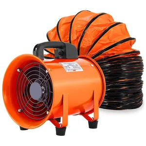 Yardımcı hava fanı 16 inç 1100W yüksek hız kanalı hortum taşınabilir havalandırma fanı duman çıkarıcı yorucu havalandırma JK