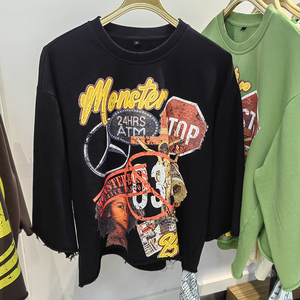 남성용 면 티셔츠 크롭 반팔 스트리트웨어 티 남여 공용 상의 빈티지 산성 세척 Y2K 의류 박시 핏 티셔츠 - Product Image 6