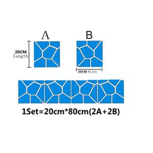 Autocollant mural en miroir acrylique pour décoration de la maison, combinaison de blocs carrés, autocollant mural en miroir 3D - Product Image 4