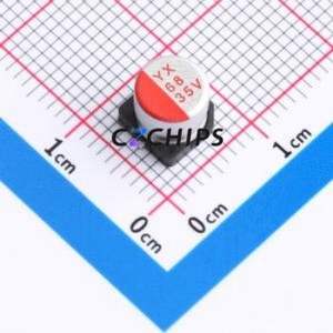 Condensateur solide SMD SPT1VM680E05TRVZC, D6.3xL5mm (Capacité : 68uF) (Précision : 20%) Tension nominale : 35V - Product Image 1