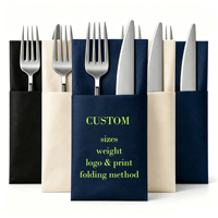 Serviettes de table écologiques en pulpe vierge, douces et absorbantes, pré-pliées, pour hôtels et banquets