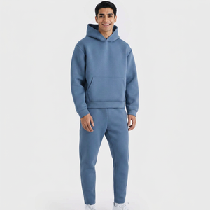 Nuevo Conjunto de Sudadera con Capucha de Felpa Francesa Gruesa y Pesada para Hombre, con Logotipo Personalizado de Alta Calidad, Transpirable, Estilo Deportivo Holgado para Invierno - Product Image 1