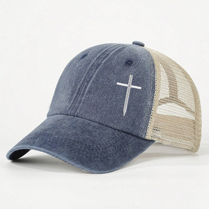 <span class=keywords><strong>Gorra</strong></span> trucker de malla lavada con bordado cruzado, <span class=keywords><strong>gorra</strong></span> de béisbol ajustable de colores sólidos, unisex, para deportes al aire libre y uso casual. - Product Image 4