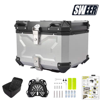 Top Case de Moto Extra Large en Alliage d'Aluminium et Plastique, Coffre de 45L, Prix Bas, Vente en Gros Directe d'Usine