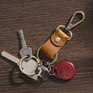 Da chính hãng Móc Chìa Khóa Túi sáng tạo quyến rũ đa màu sắc chìa khóa xe chủ thẻ chìa khóa di động cho Du Lịch Vành Đai vòng lặp <span class=keywords><strong>Key</strong></span> clip cho nam giới - Product Image 1