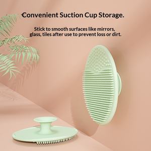 Brosse de bain en silicone pour bébé, éponge anti-croûtes de lait, outil de nettoyage pour nourrissons, accessoires de bain, emballage en sachet - Product Image 3