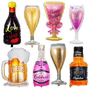 Palloncini Decorativi per <span class=keywords><strong>Capodanno</strong></span>, Decorazioni per Festa di <span class=keywords><strong>Capodanno</strong></span>, Bicchieri da Vino con Nastri, Palloncini in Pellicola di Alluminio per Scenografie di <span class=keywords><strong>Capodanno</strong></span> - Product Image 1