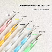 Lot de 5 stylos à double embout pour nail art, outils de manucure pour la pose de perles et le dessin de fleurs, approvisionnement transfrontalier