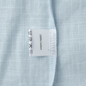 Damen Koreanische Bluse mit Bindung, 100% Baumwolle, Rückenkreuzbindung, Schlankmachender Asymmetrischer Saum, Büro-Damen Langarm-Hemd - Product Image 6
