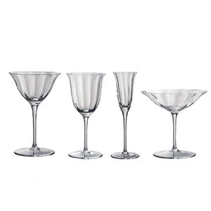 Ensemble de flûtes à vin contemporaines transparentes et durables, à bord festonné, style vintage, <span class=keywords><strong>vert</strong></span> émeraude, pour cocktails et coupes - Product Image 6