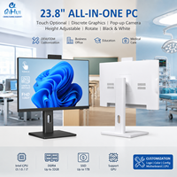Computadora de Escritorio Todo en Uno con Pantalla Táctil de 23.8 Pulgadas, CPU, Placa Base y GPU Personalizables de Fábrica OEM/ODM, Soporte Pivotante Ajustable VESA
