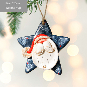 Adorno Navideño <span class=keywords><strong>de</strong></span> Resina Pintada <span class=keywords><strong>de</strong></span> <span class=keywords><strong>Santa</strong></span> <span class=keywords><strong>Claus</strong></span>, Estilo Vintage, Decoración <span class=keywords><strong>de</strong></span> Cerámica para Árbol <span class=keywords><strong>de</strong></span> Navidad - Product Image 2