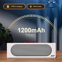 Altavoz Portátil Inalámbrico Compacto Mejorado con Radio FM de 5W, Resistente al Agua IPX4, Bajos Potentes, para Exteriores y Escritorio, con Ranura para Tarjeta TF