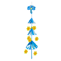 Faltbarer Nylon-Windspinner 130cm Hängende Spiral-Windmühle Bunte Zelt-Gartendekoration für Outdoor-Camping Hof Terrasse