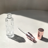 Vente en gros de mini flacon distributeur de parfum en verre de luxe de 10ml emballage d'échantillon vide avec couvercle en aluminium et pompe à parfum